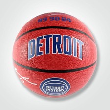 James Wiseman Signed NBA Pistons Wilson 75th Anniversary City Edition Basketball