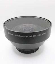 Nikon WC-E80 0.8x Wide Converter Lens Japan w/ Caps Read Compatibility