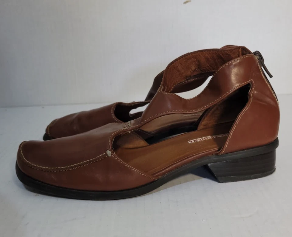 女式 5.5 36.5 码皮革乐福鞋棕色皮革 — 第 4/4 张图片