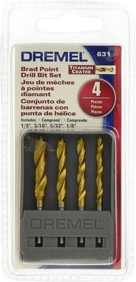 Dremel Genuine OEM Replacement Brad Point Bits (4 Pieces) - 631