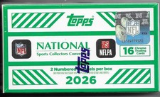 2026 Topps NSCC National Convention Football NFL Hobby Box Factory Sealed -G