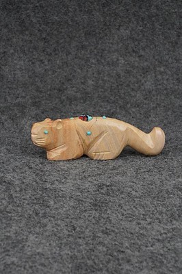 Mountain Lion Zuni Fetish Carving - Danette Laate