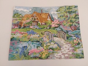 Paintworks Cottage Garden PAINT BY NUMBERS Painting 16x20 Completed