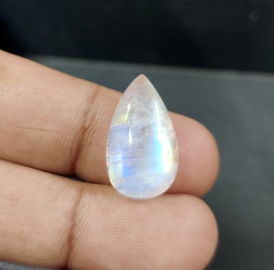 Natürlicher Regenbogen Mondstein Edelstein Birne Cab zur Schmuckherstellung 2...