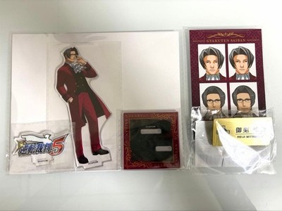 Ace Attorney Prosecutor Memory Kapu Kuji Set Miles Edgeworth Acrylic Stand