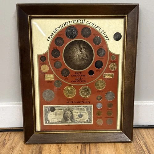 Kennedy Mint Bicentennial Coin Collection 18th & 19th Century Framed Set Star