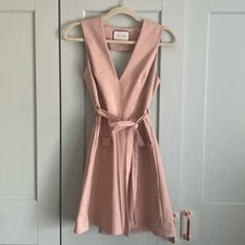 Alexis Blush Criss Cross Detailed Back Dress Sz Xs