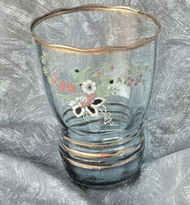 CHARLES WARE ? GLASS ? VASE ? HAND PAINTED ? LATE ART DECO ? KITSCH ?1950s