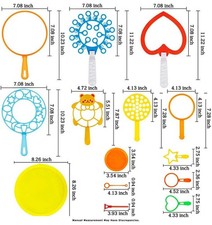 26-Piece Bubble Wand Set Kids Outdoor Summer Party Toys Assorted Shapes Tools