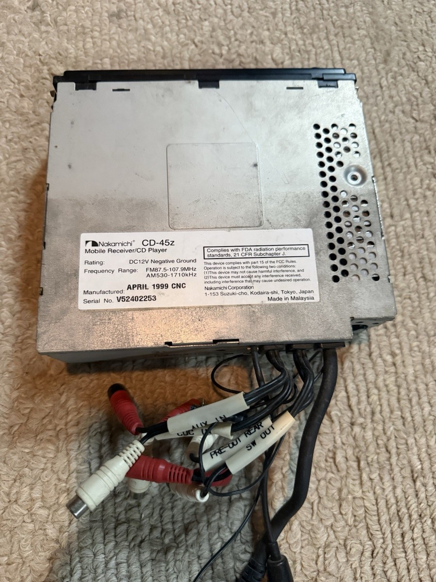 Nakamichi CD45z - And - CD40z Used. Parts I Think The CD40z Works