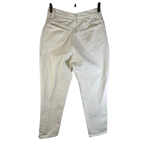 VINTAGE Sostanza Women's High Rise Tapered Leg Jeans Denim White Size Petite 8 - Picture 2 of 8