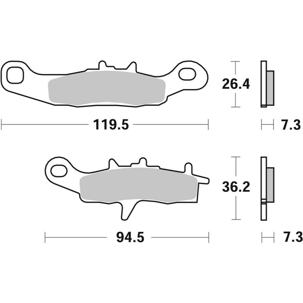Brembo Light/Grey 07Ka22sx - Sx Prime Sintered Brake Pads For Kawasaki Kl 250 Super Sherpa 2000-2002 Front - Image 2