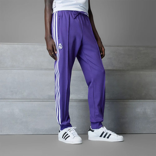 Adidas Real Madrid Terrace Icons Track Herren Größe XL Hose Lila JF2579