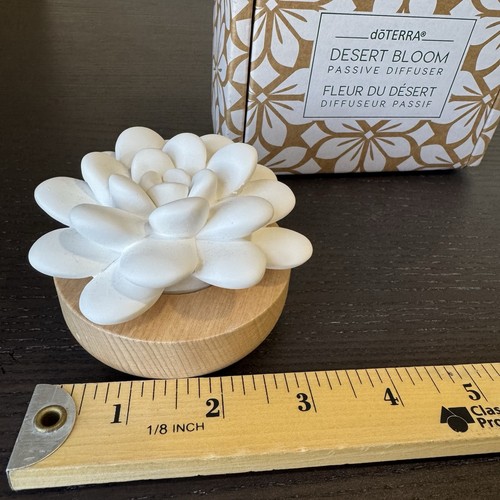 doTERRA Desert Bloom diffusore passivo ceramica base legno di faggio - nuovo con scatola - Foto 8 di 8
