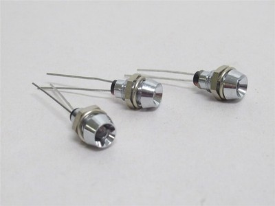 243522 New-No Box; Dialight 6762111110F Lot-3 Red LED Panel Indicators 2V; 20mA
