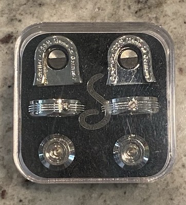 Schaller NICKEL S-Locks S Button Security Guitar Strap Pair/Set Genuine Germany