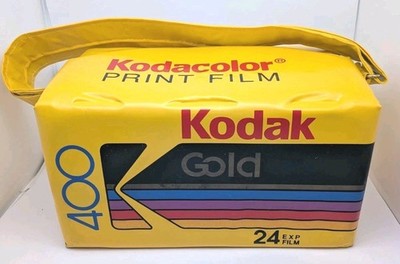Vintage KODAK Kodacolor Gold 400 Film Vinyl COOLER Camera Case Bag With Strap VG