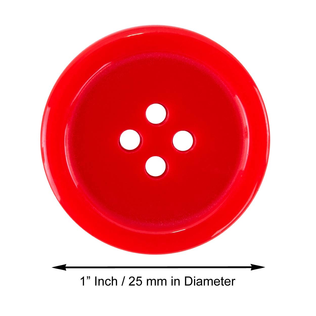 Super Z Outlet 100 Pack 1 Inch Buttons Flatback Sewing Colored for Arts