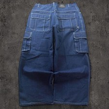 Y2K Dream USA Denim Super Baggy Wide Cargo Skater Grunge Hip Hop Jeans 38x32