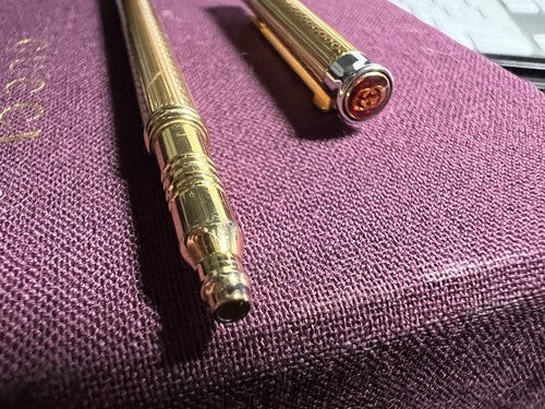 Gucci Stylo-Plume Sphère Or Guillocchè Mini De Sac Rare Vintage - Photo 7 sur 12