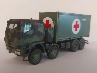 Herpa 747219 Iveco Trakker 8x8 Container SAN/Bundeswehr Flecktarndesign OVP