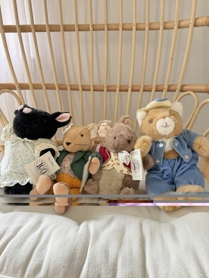 1893 Peter Rabbit Vintage Eden Plush Stuffed Toy With Tags Lot Of 4