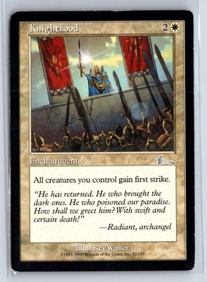 (3X) Knighthood Urza's Legacy Uncommon   MTG Magic the Gathering Card