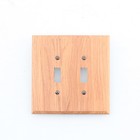 Leviton OAK Finished Wood 2-Gang Switch Cover Wallplate Switchplate 89209-OAK