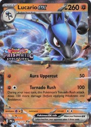 Lucario ex 051/131 Prismatic Evolutions Stamped Promo