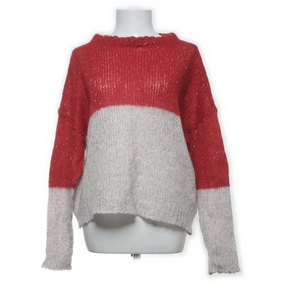 Emme Marella, Strickpullover, Größe: M, Rot/Beige #1Hl