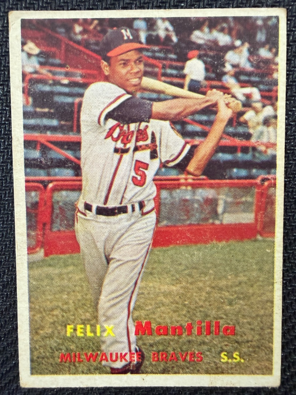 1957 Topps - Felix Mantilla #188 - Milwaukee Braves (VG)