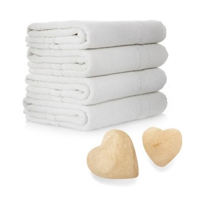 SereneLife Salt Massage Stones for Massage Therapy with Massage Towel