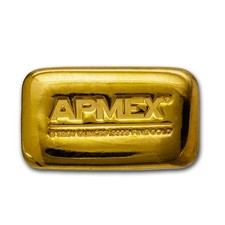 5 oz Gold Bar - Cast-Poured APMEX .9999 Fine Gold Bar 2802.34 per troy oz