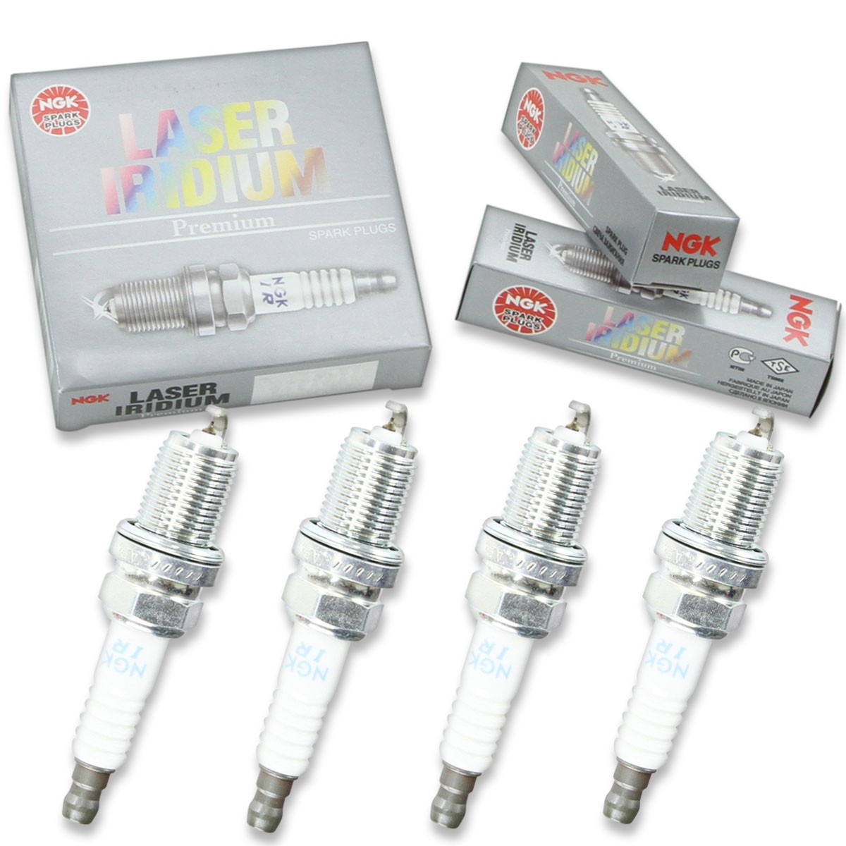 4 pcs NGK Laser Iridium Spark Plugs for 1995-1999 Chrysler Sebring 2.0L L4 - yw