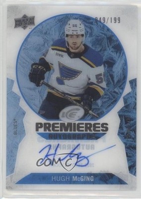 2023-24 Upper Deck Ice Premieres 49/199 Hugh McGing #IPA-MG Rookie Auto RC 1e7g