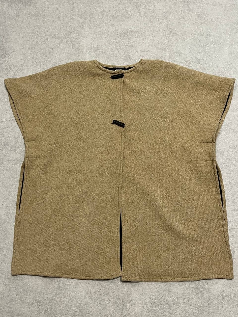 Rare Max&Co By Max Mara Wool Poncho Beige Women`s Coat Size 06 US 42 IT