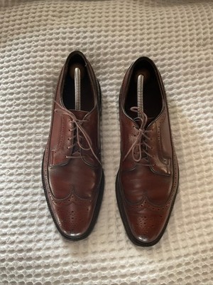 Allen Edmonds MacNeil Wingtip Pebble Leather Dress Shoes Oxford  WHISKEY 9.5D