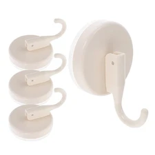  4 Pcs Small Suction Cup Hooks Towel Hanger for Bathroom Bathtub Door