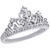 JFL Diamonds & Timepieces Damen Cocktailring 10K WeißGold 0,20 Ct Round Diamant