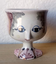 Vintage Bjorn Wiinblad Pottery Ceramic Figurine Face Cup Denmark 1973