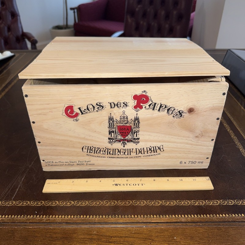Clos Des Papes Empty Wine Box Bottle Case 2023 Empty Box