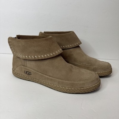 Ugg Boots Women's Size 10 US Tan Varney Suede Moccasins Ankle Bootie Festival