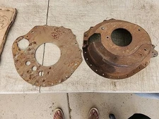 Lakewood SBC Chevy Steel 2 Piece Scatter Shield With Block Saver Plate Used