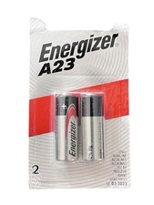 Energizer A23 Battery 12Volt 23AE 21/23 GP23 23A 23GA MN21 - 2 Pack Sealed