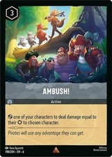4x Ambush - 198/204 - Rare NM-Mint Disney Lorcana: Azurite Sea Lorcana