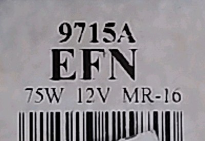 (1) OSRAM #9715A EFN 75w 12v MR-16 Halogen Bulb New Old Stock Made In Germany