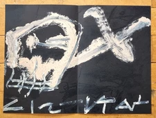 Antoni TÀPIES, Rouge sur papier journal original colour lithograph 1970 limited