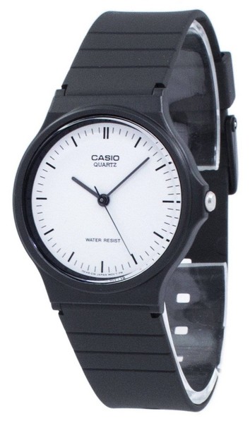 Casio Analog Weiß Zifferblatt Quarz Harz MQ-24-7E Edelstahl Armbanduhr Herrenuhr-image