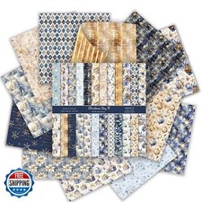 Christmas Scrapbook Paper, 24Sheets/12 Designs Decorative Christmas Craft Pap