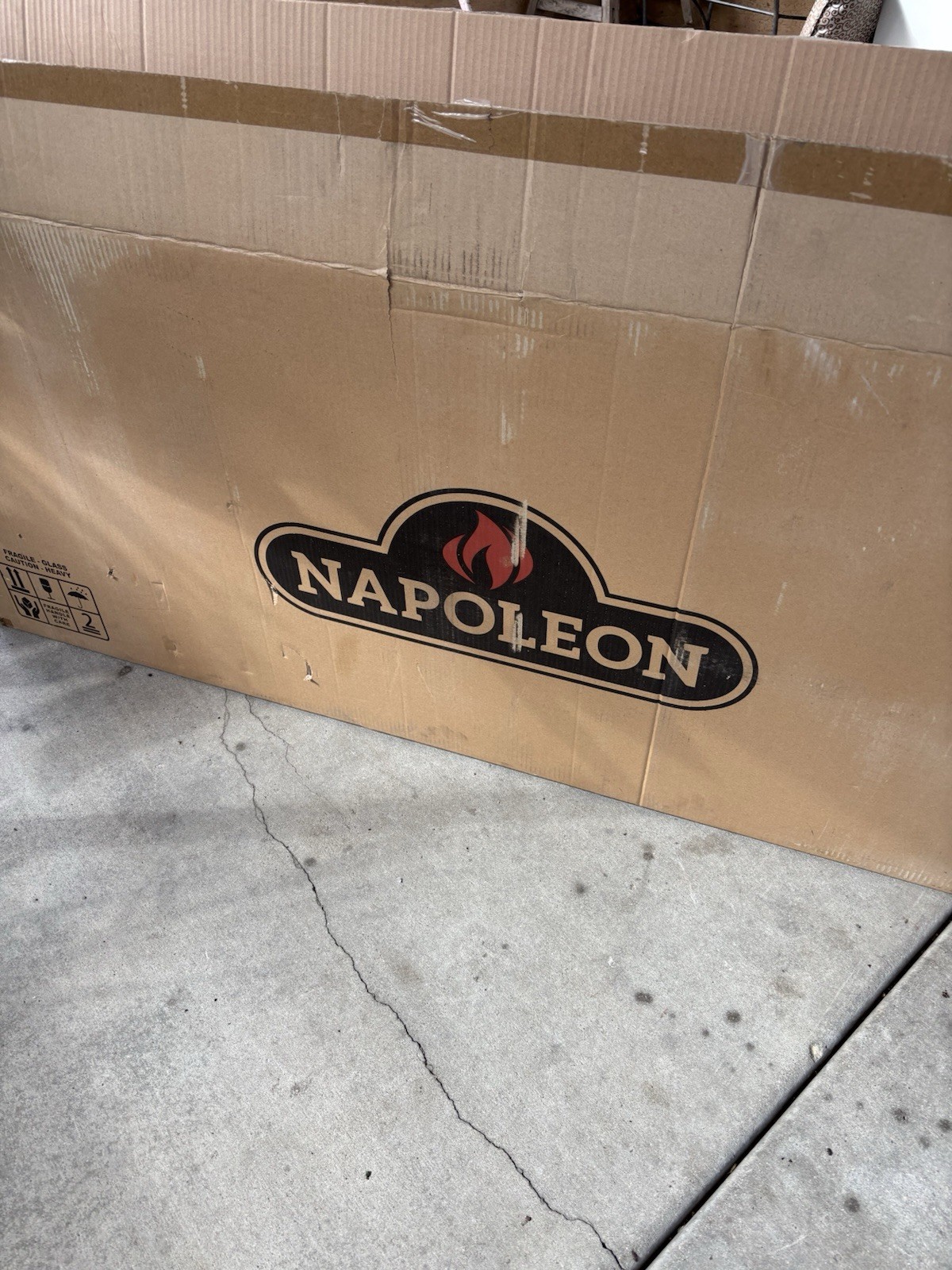 Napoleon NEFL60FH-MT Wall Mount Electric Fireplace Black Glass Remote Ventless